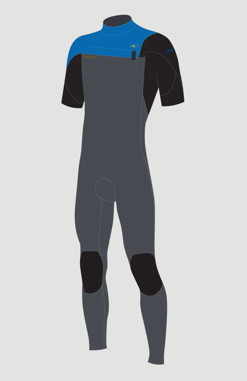Hammer 2mm Chest Zip Short Sleeve Full Wetsuit | Grey