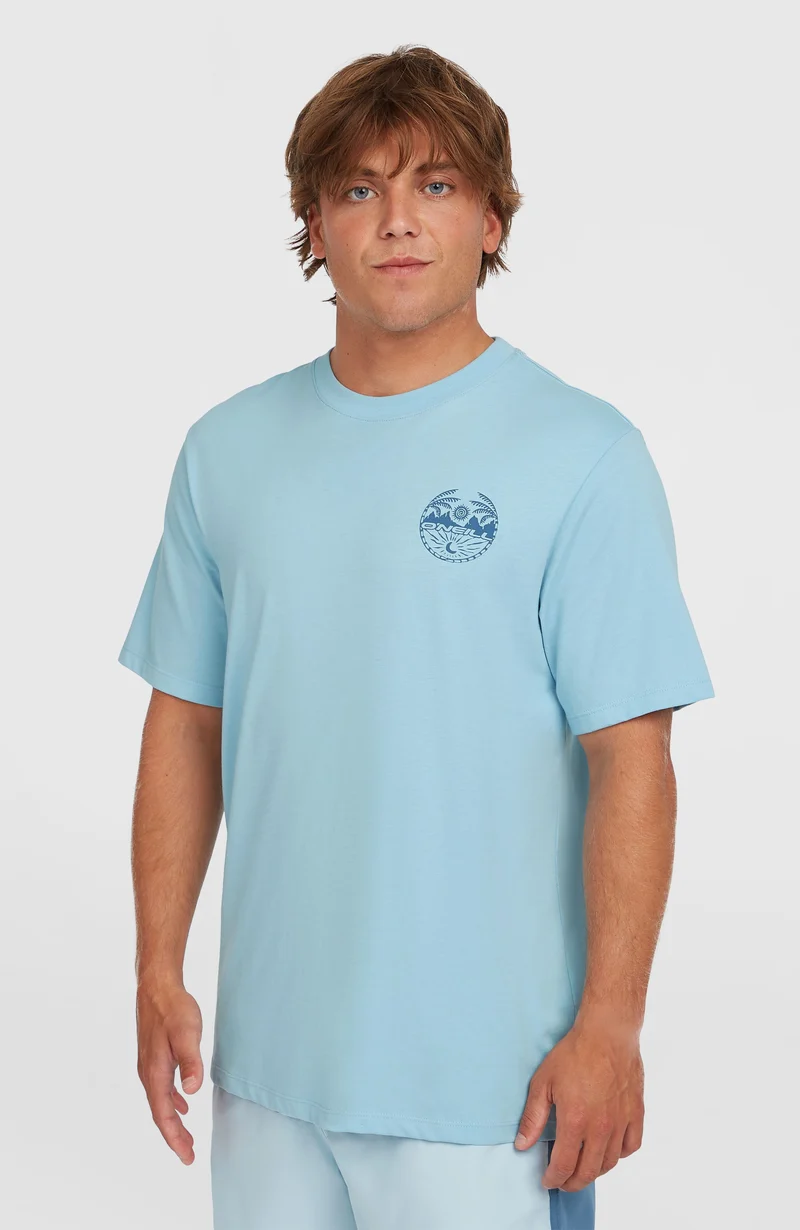 Back Print T-shirt | Morning Glory Melange