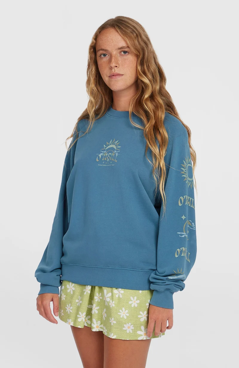 Beach Vintage Crew sweater | Copen Blue