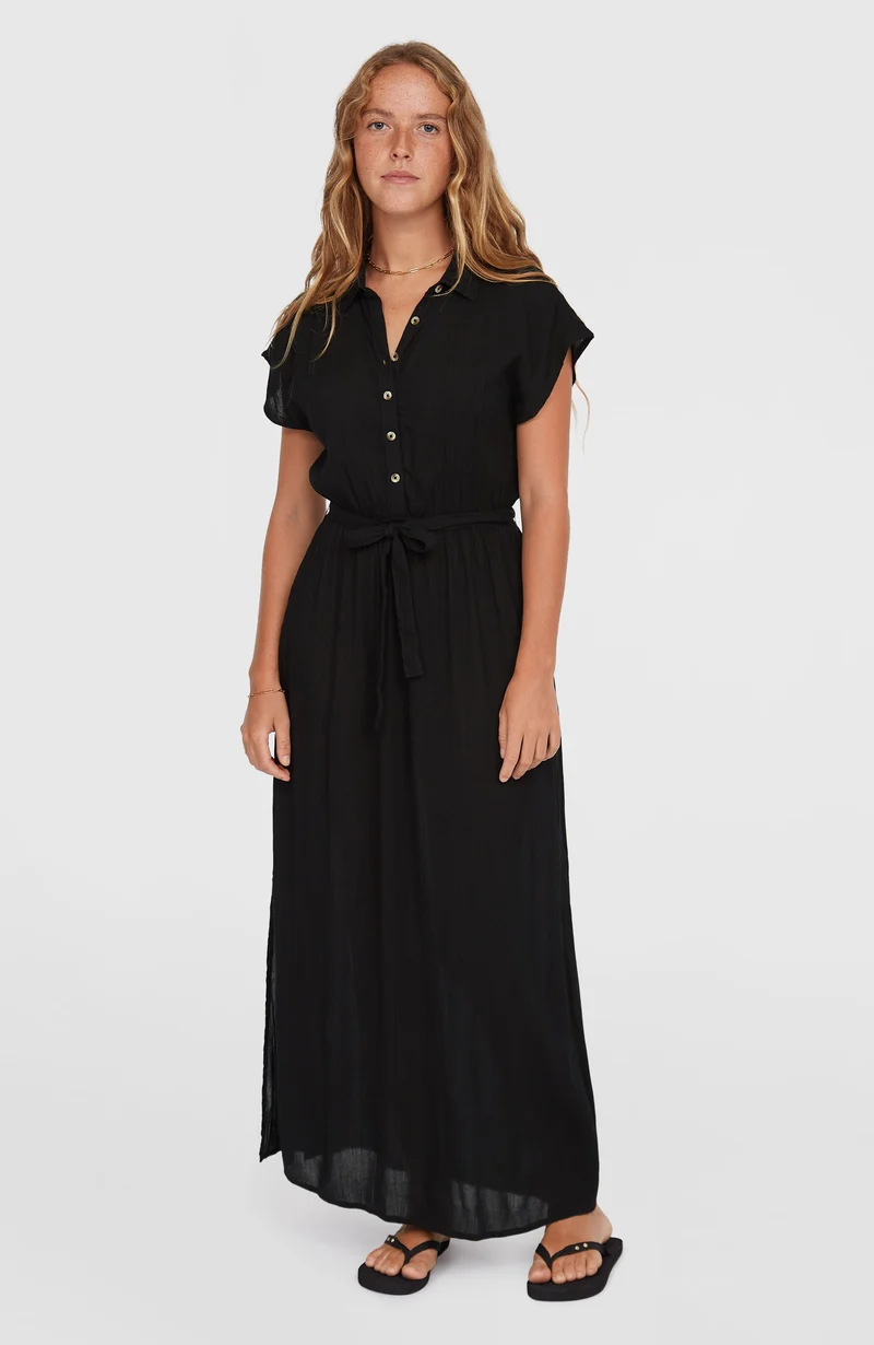 Lori Maxi overhemdjurk | Black Out