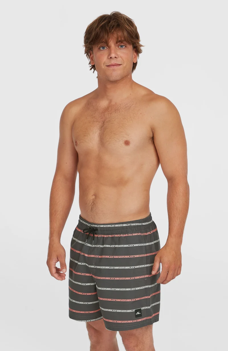 Cali First 15'' zwembroek | Grey O'Neill Stripe