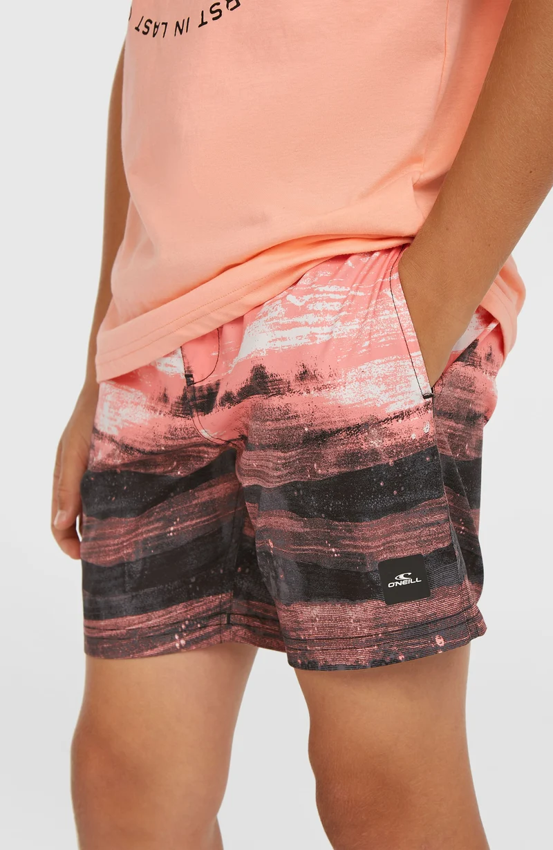 Cali Gradient 14'' zwembroek | Coral Melted Texture