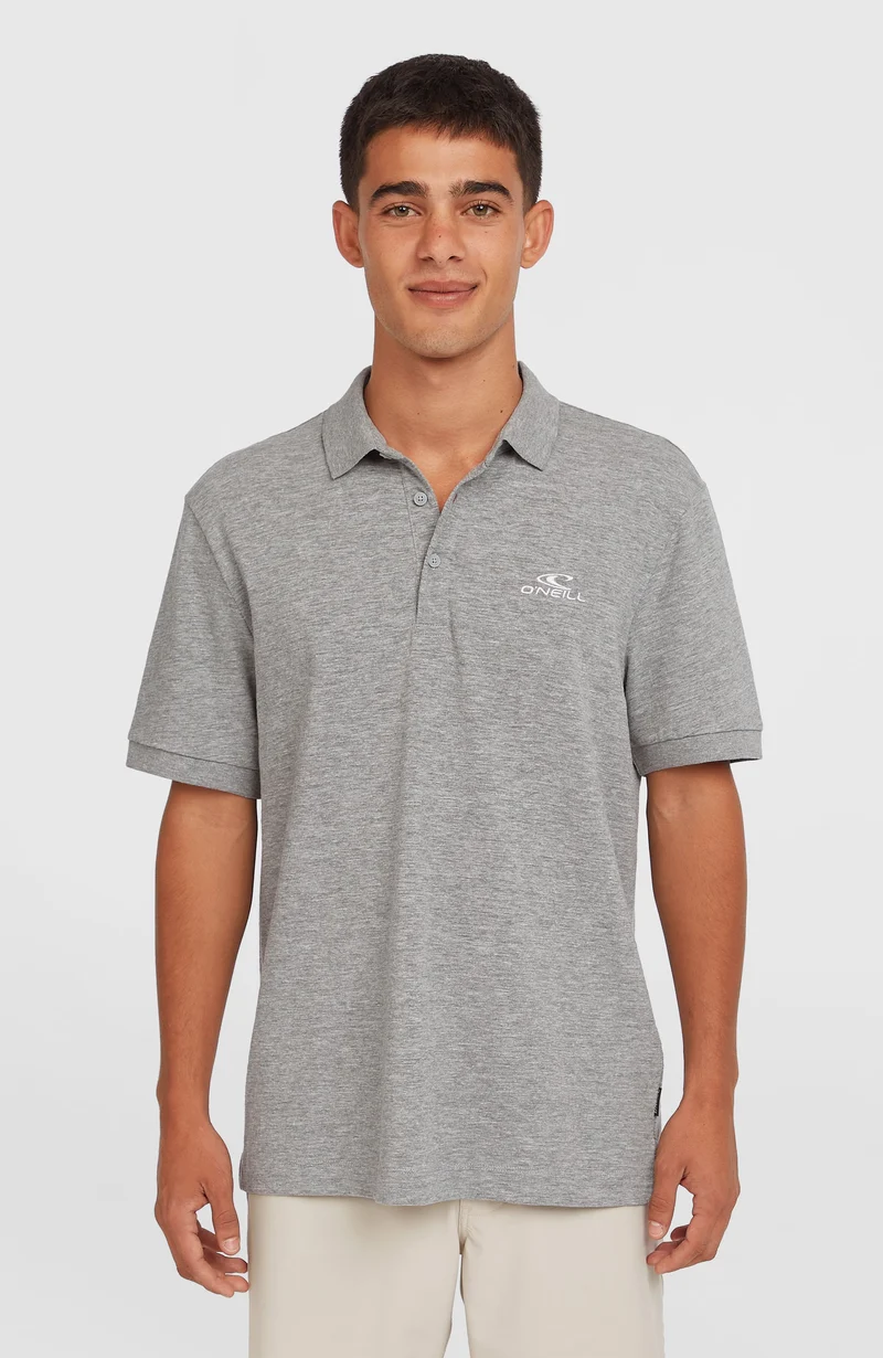 Slub Small Logo polo | Silver Melee