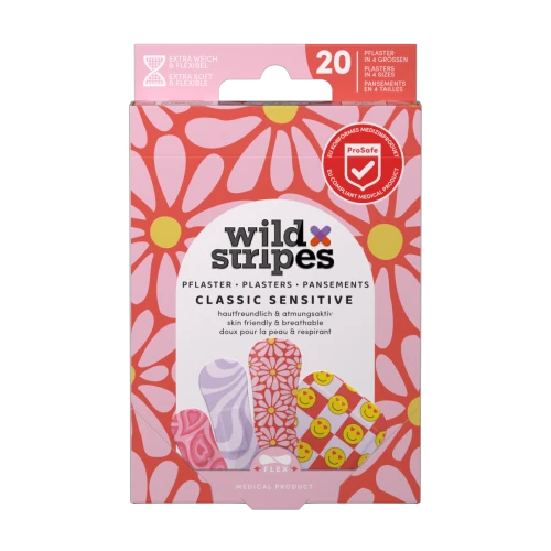 Wild Stripes Classic Sensitive Pastel Fun Pleisters 20 stuks