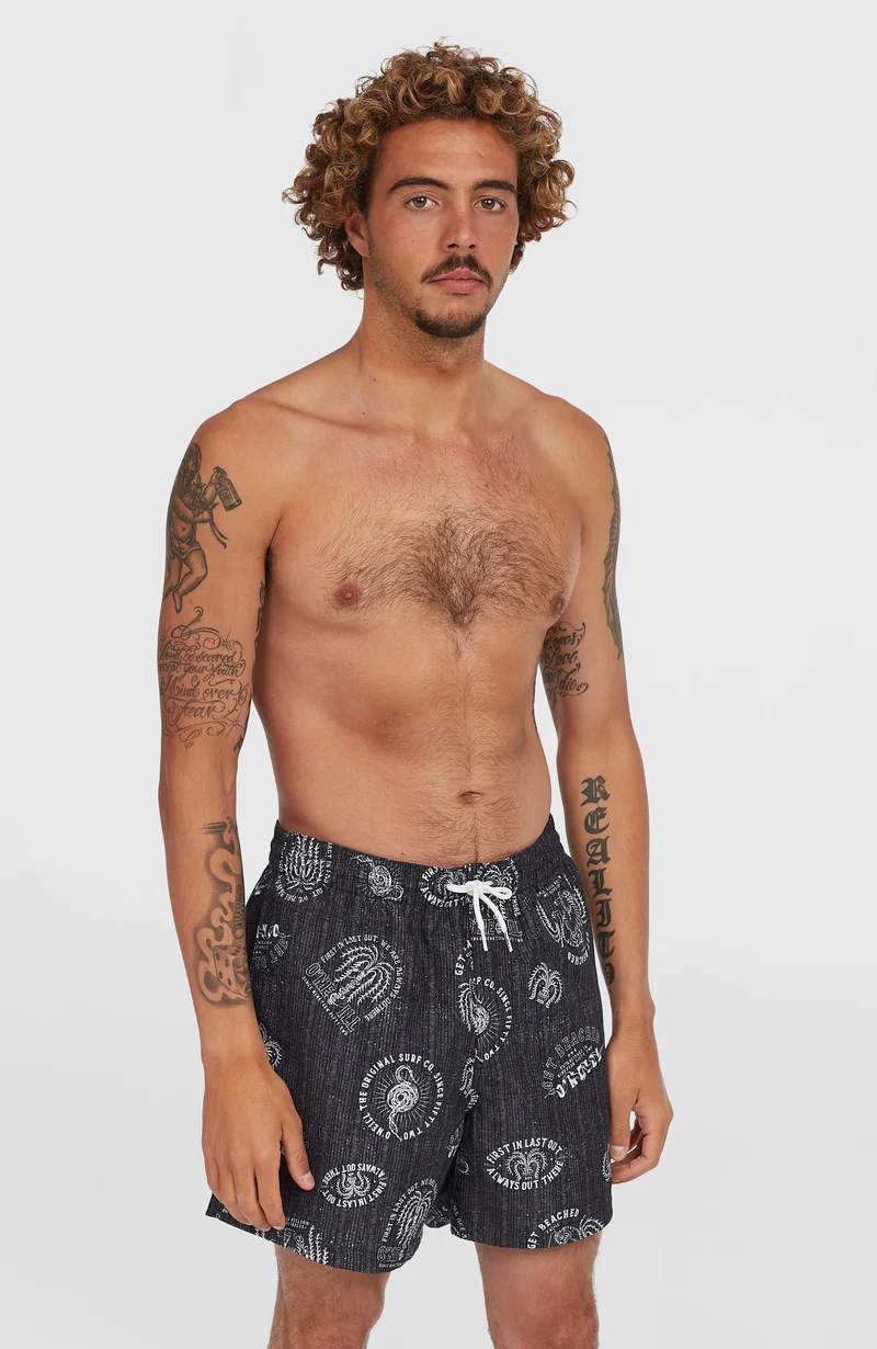 Cali Print 15'' zwembroek | Black Mystical