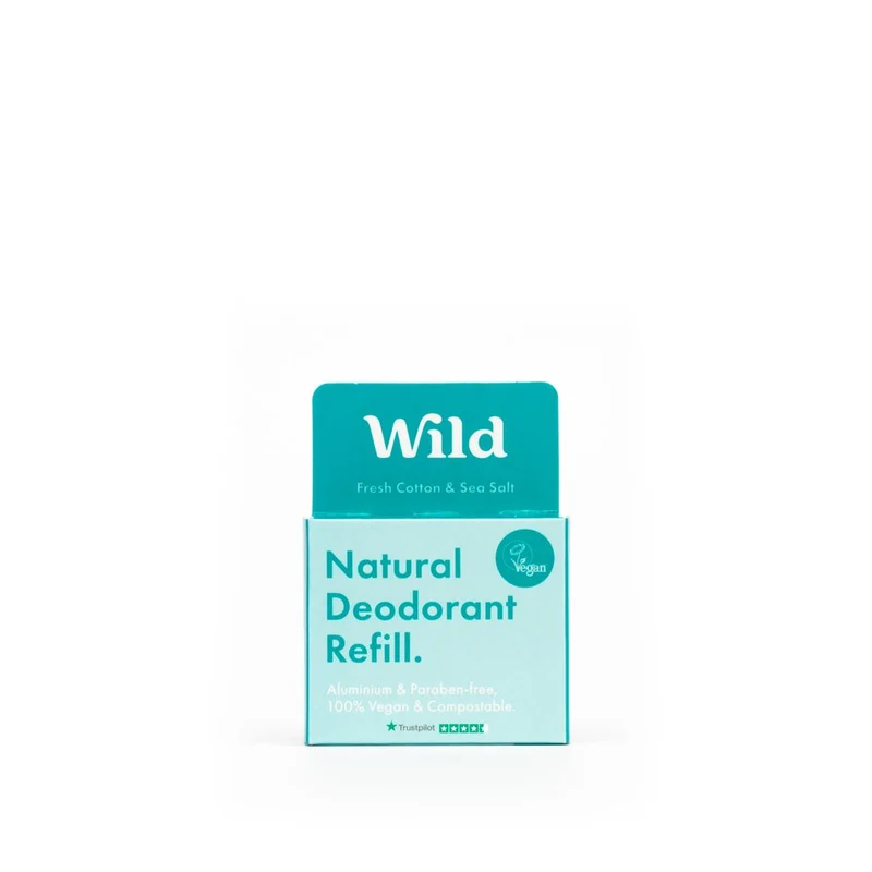 Wild Natural Deodorant Fresh Cotton & Sea Salt Navulverpakking 40 gram