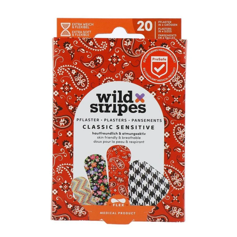 Wild Stripes Classic Sensitive Fashion Pleisters 20 stuks