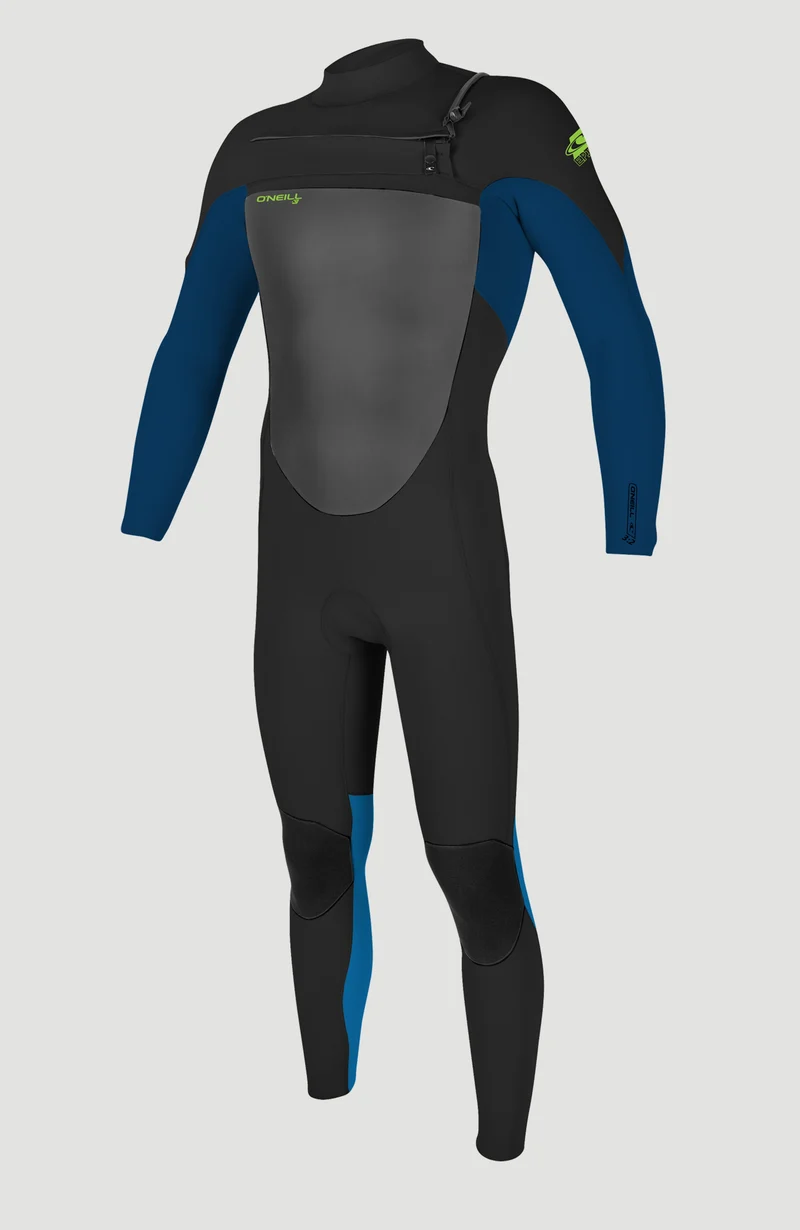 Epic 3/2mm Chest Zip Full Wetsuit | BLACK/DEEP SEA/BALI BLUE