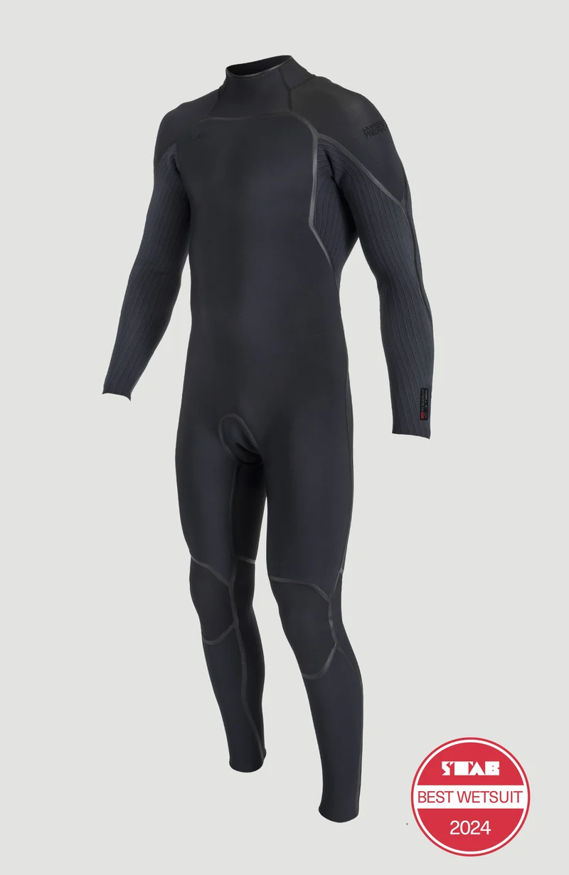Hyperfreak Fire 3/2mm+ Back Zip Full Wetsuit | BLACK/BLACK