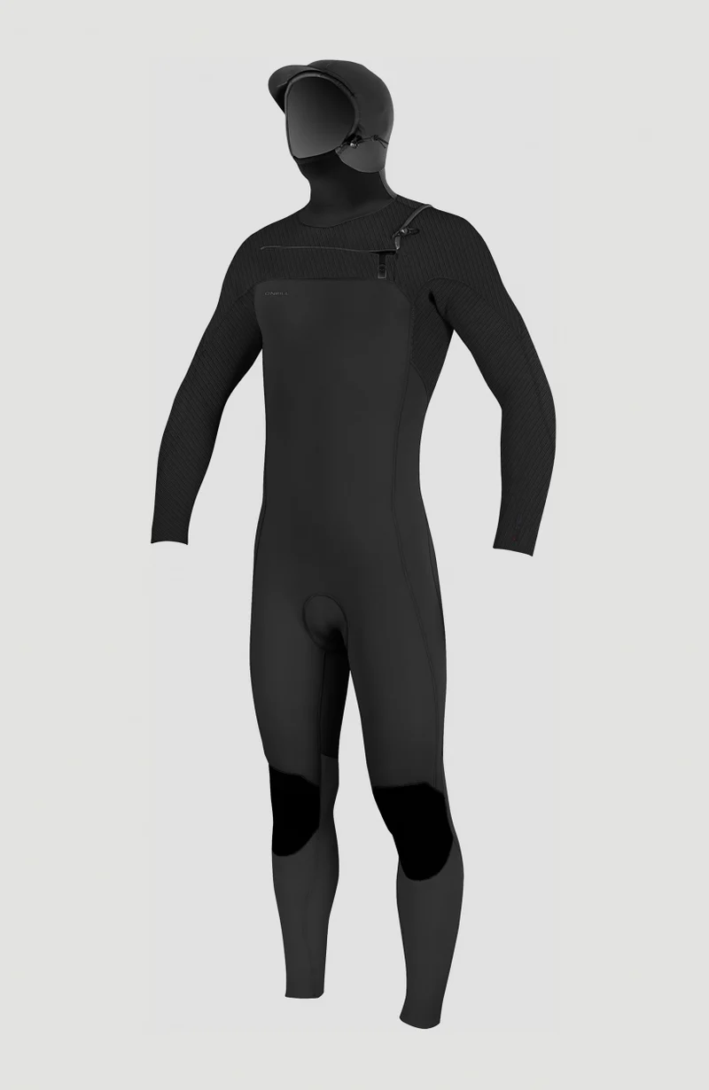 Hyperfreak Plus 5/4mm Chest Zip Full Wetsuit w/Hood Youth | BLACK/BLACK