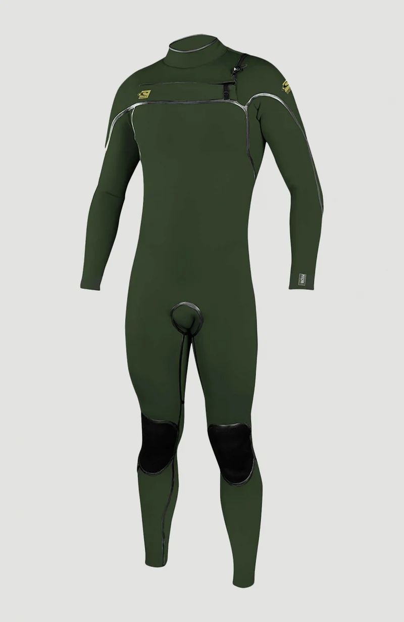 Psycho One Chest Zip 4/3mm Full Wetsuit | DG Dark Green