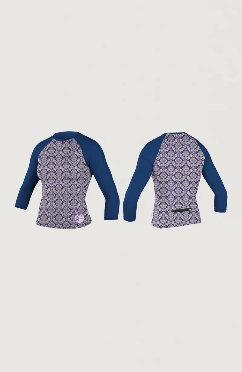 Skins Print 3/4 Sleeve Rash Tee | Light Pink