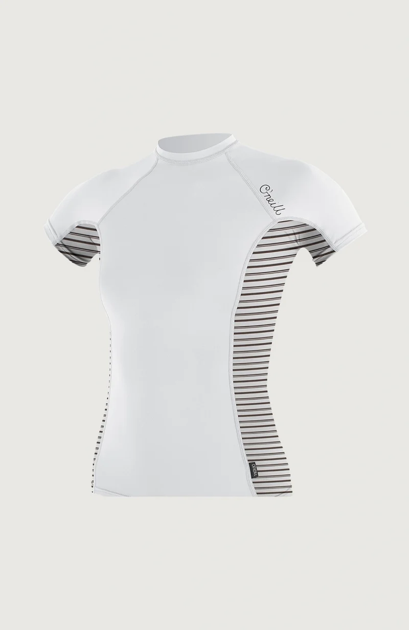 Skins Side Print Short Sleeve Rash Guard | Black