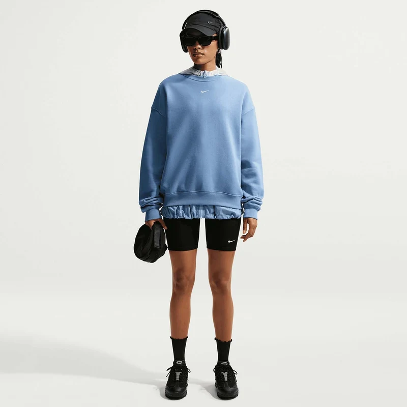 studio fleece crew-neck oversized trui