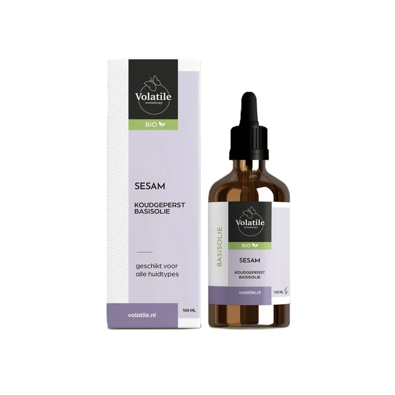 Volatile Sesam koudgeperst basisolie bio glazen fles 100 ml