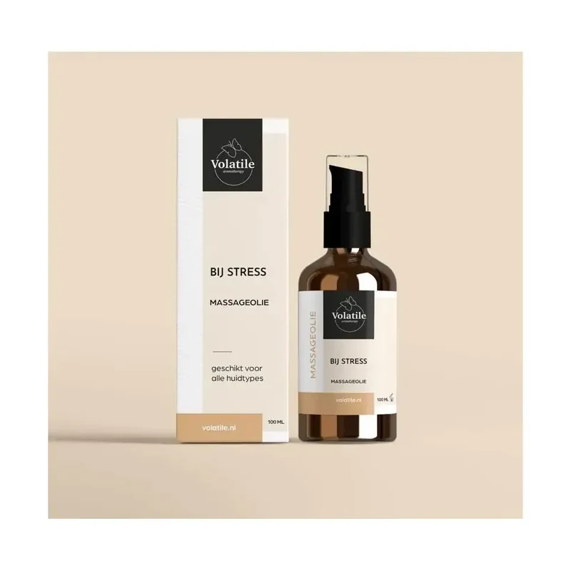 Volatile Massageolie bij stress glas met pomp 100 ml