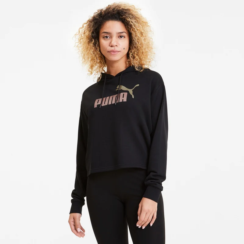 ess metallic cropped hoo