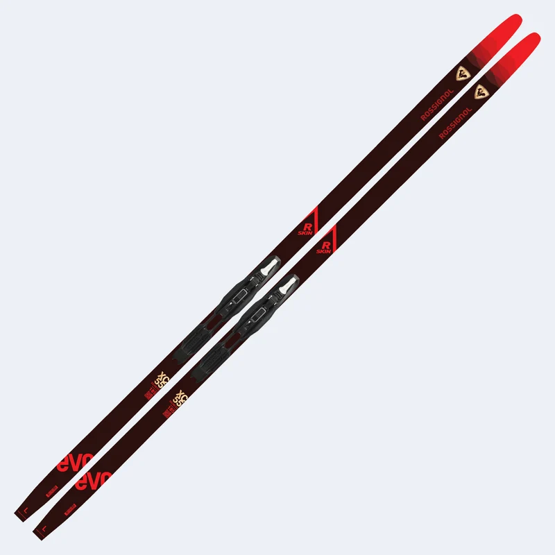 2027 Rossigbol Evo XC 55 Rskin Cross Country Skis W/ Control Step In Bindings